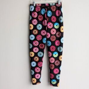 Just Cozy Colourful Donut Print Fleece Lined Leggings